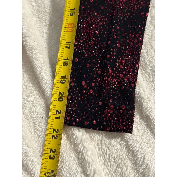 R & M Collection Women Knit Top Jacket Combo Blk Red Sparkle Evening Sweater Med - Picture 12 of 12
